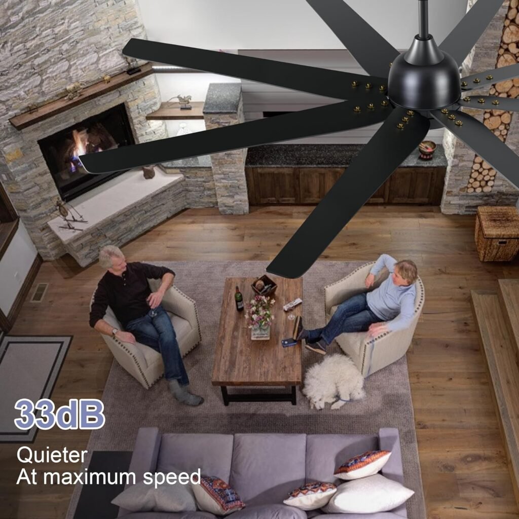 42 Inch Ceiling Fan With Lights and Remote, Smart Ceiling Fans Compatible with Alexa Smart Tuya app, Reversible Noiseless DC Ceiling Fan for Indoor Bedroom Living Room Kids Boys Room Patio