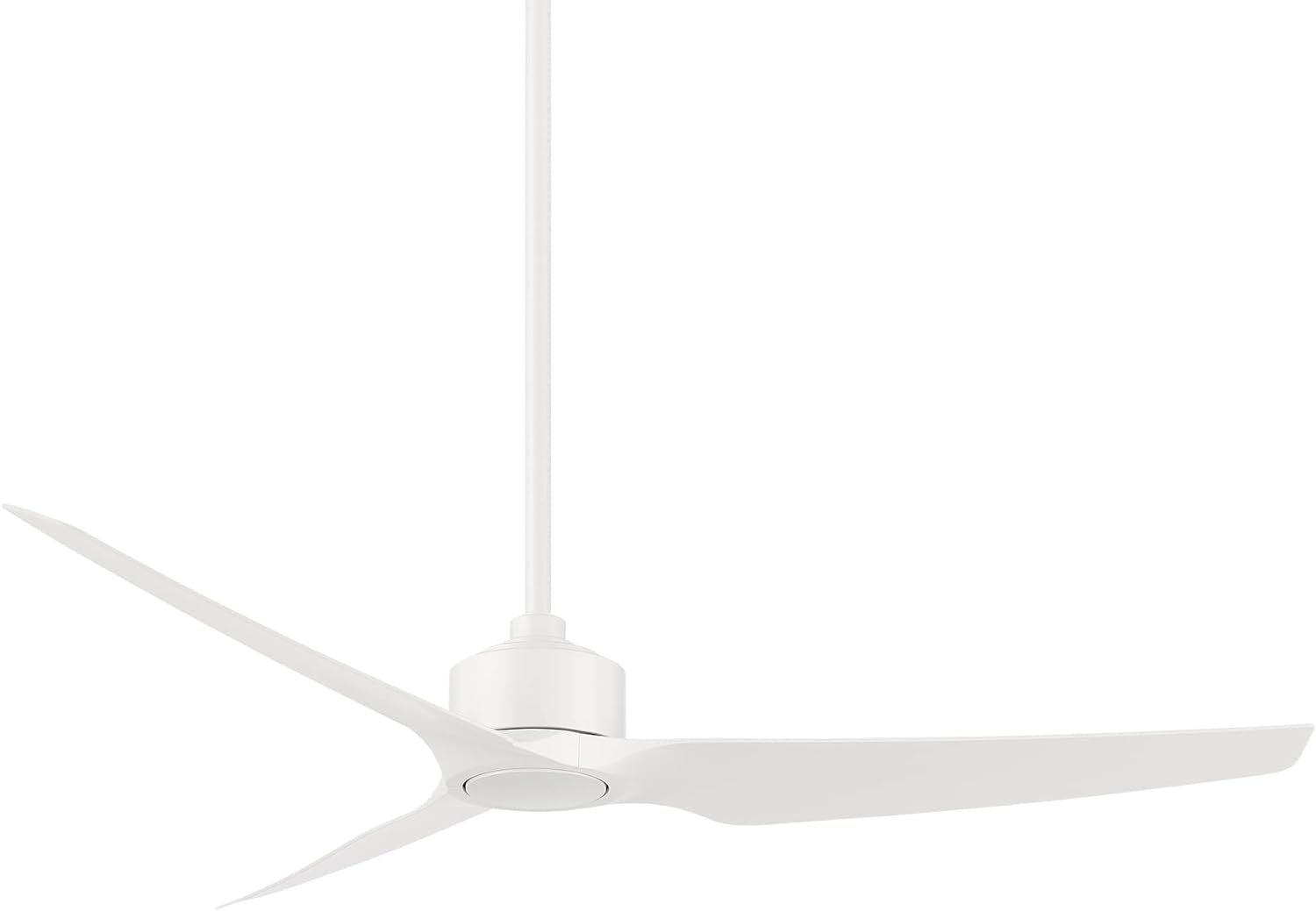 WAC Smart Fans Stella Indoor and Outdoor 3-Blade Ceiling Fan 60in Matte White with Remote Control works with Alexa and iOS or Android App