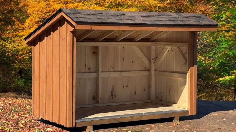 firewood storage shed