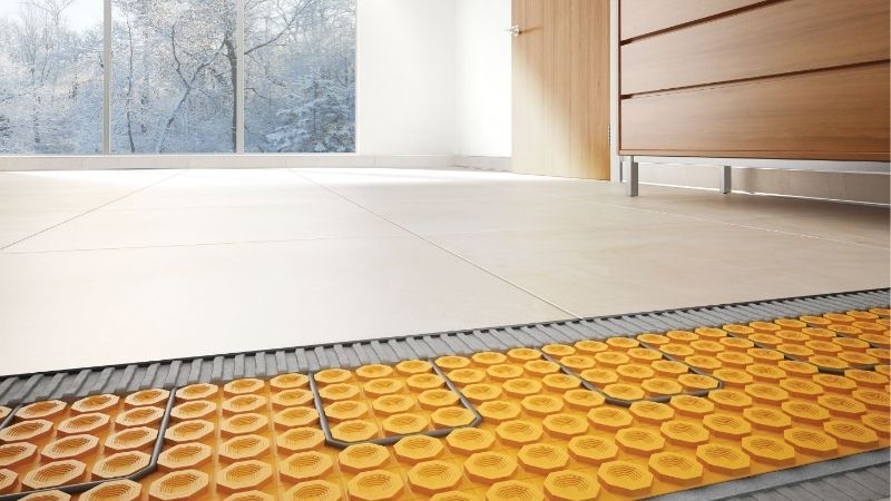 heated bathroom floor