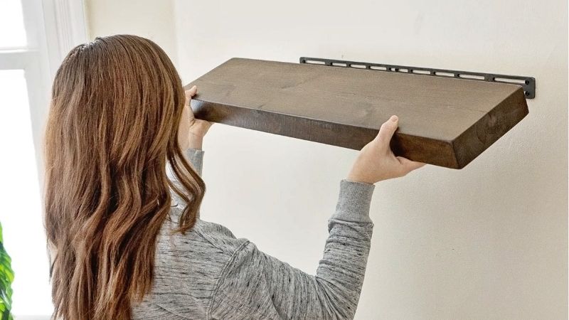 how to install floating shelves