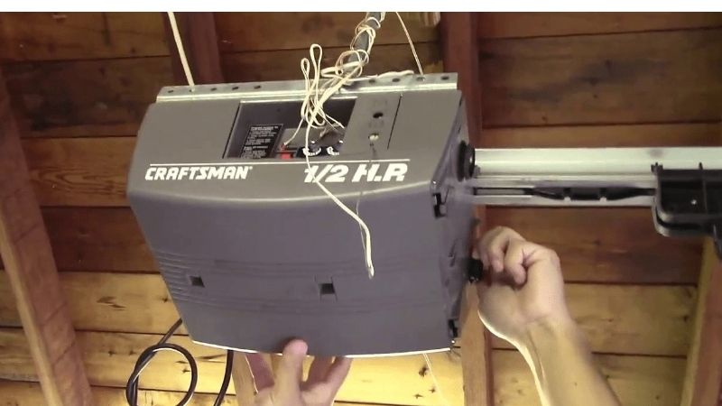 how to reset garage door opener