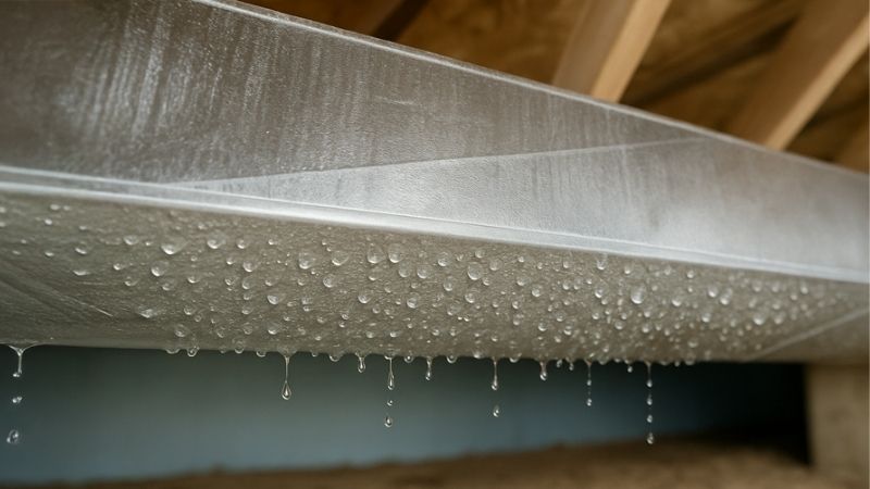 what causes condensation in attic