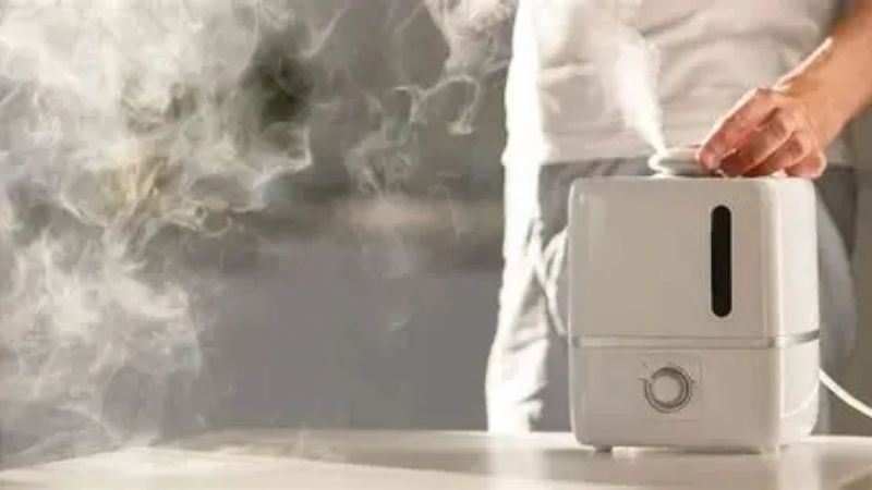 white dust from humidifier